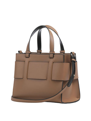 ARMANI EXCHANGE Borsa Shopper Armani Exchange Logo Frontale Marrone