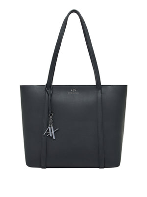 ARMANI EXCHANGE Borsa Shopper Armani Exchange Logo Frontale Nero