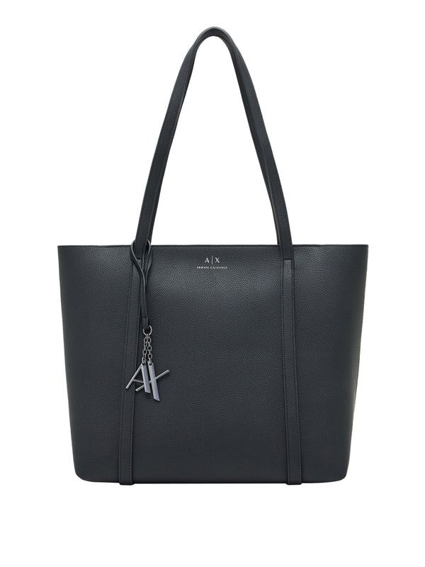 ARMANI EXCHANGE Borsa Shopper Armani Exchange Logo Frontale Nero