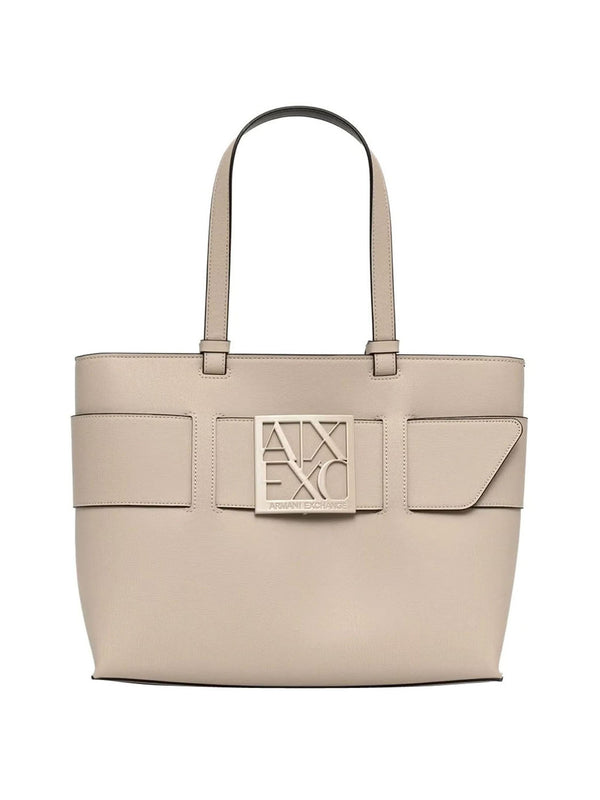 ARMANI EXCHANGE Borsa Tote Con Logo Frontale E Doppi Manici Armani Exchange - Script
