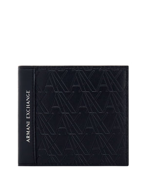 ARMANI EXCHANGE Portafoglio Armani Exchange Bifold Con Portamonete E Logo - Nero