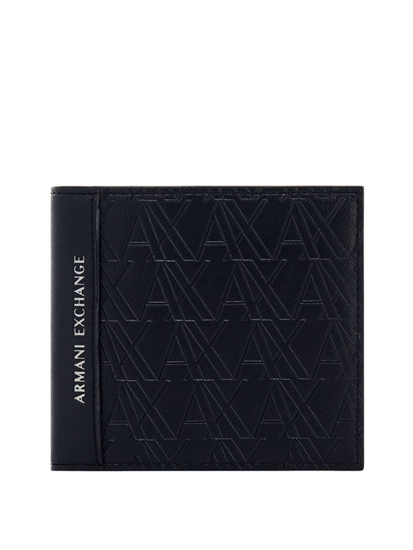 ARMANI EXCHANGE Portafoglio Armani Exchange Bifold Con Portamonete E Logo - Nero