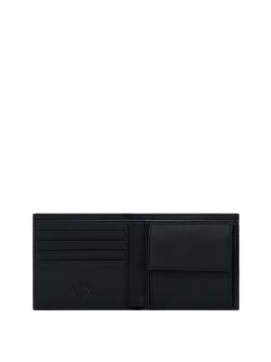 ARMANI EXCHANGE Portafoglio Armani Exchange Bifold Con Portamonete E Logo - Nero