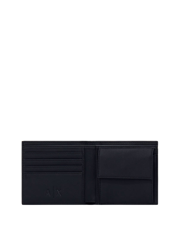 ARMANI EXCHANGE Portafoglio Armani Exchange Bifold Con Portamonete E Logo - Nero