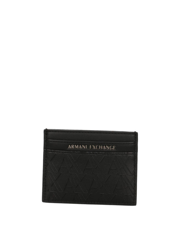 ARMANI EXCHANGE Porta Carte Armani Exchange Logo Frontale Nero