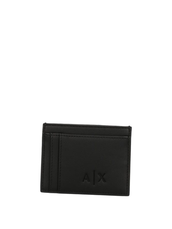 ARMANI EXCHANGE Porta Carte Armani Exchange Logo Frontale Nero