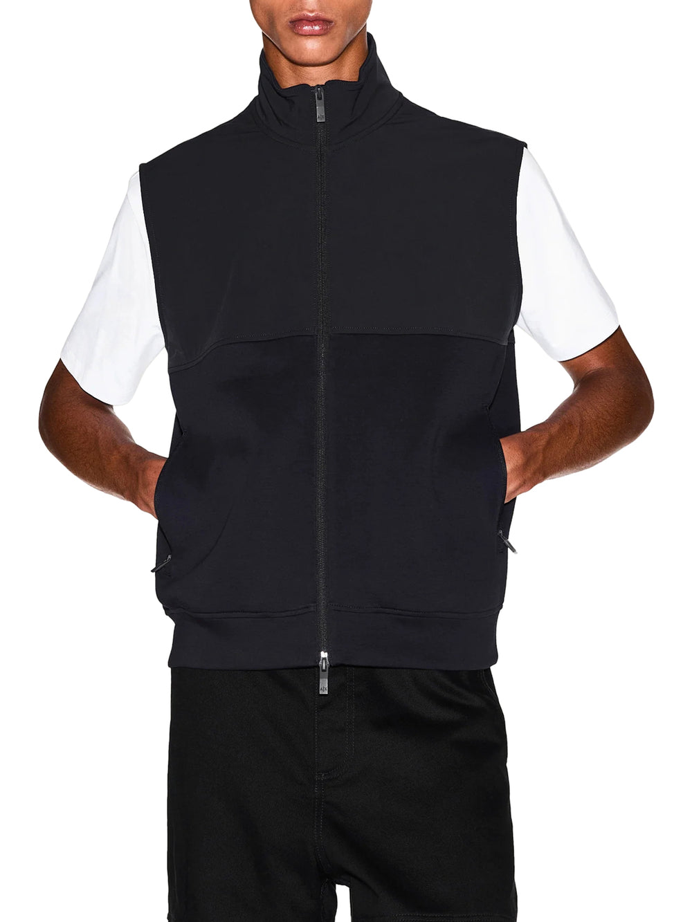 ARMANI EXCHANGE Gilet Armani Exchange Collo alto Essenziale - Nero