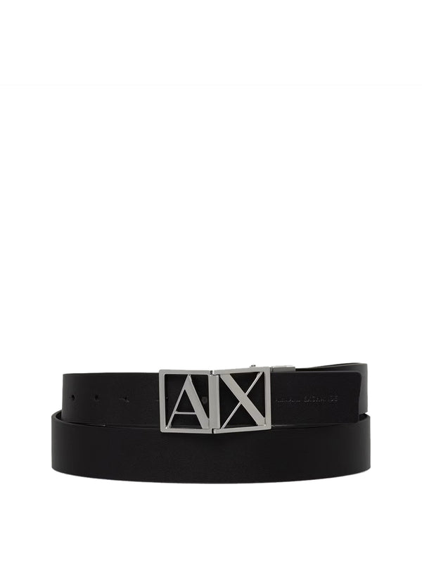ARMANI EXCHANGE Cintura Reversibile In Pelle Con Logo Armani Exchange - Nero