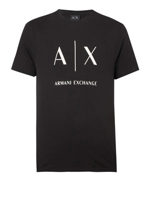 ARMANI EXCHANGE T-Shirt Armani Exchange Logo Frontale - Nero