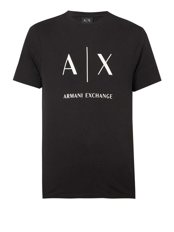 ARMANI EXCHANGE T-Shirt Armani Exchange Logo Frontale - Nero