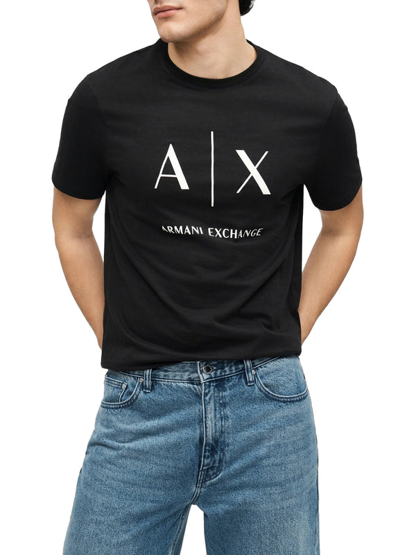 ARMANI EXCHANGE T-Shirt Armani Exchange Logo Frontale - Nero