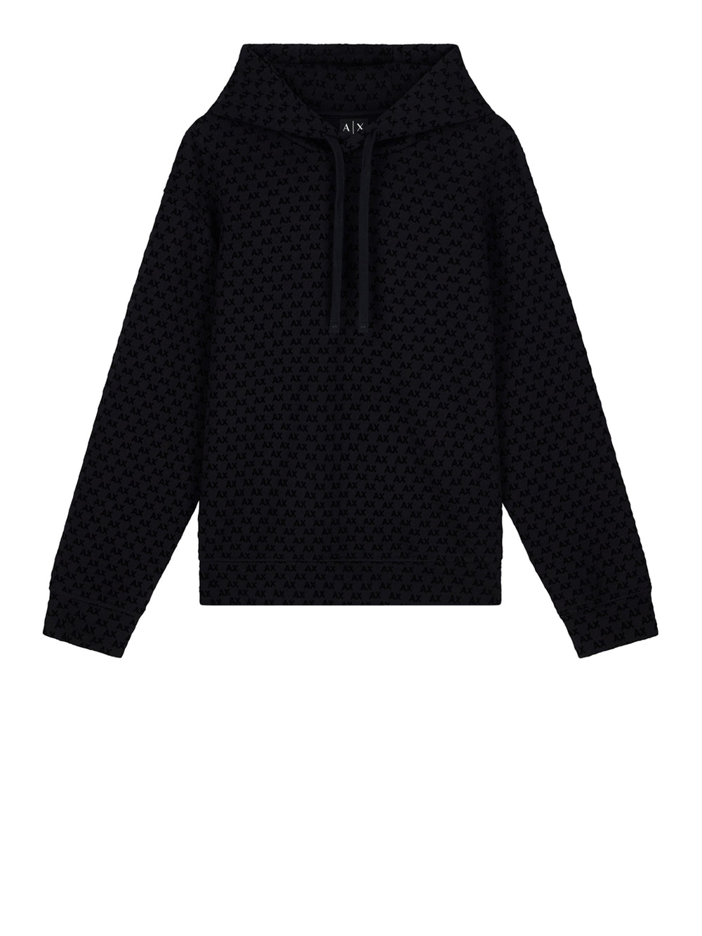 ARMANI EXCHANGE Felpa Armani Exchange Monogramma All Over - Nero