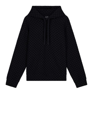 ARMANI EXCHANGE Felpa Armani Exchange Monogramma All Over - Nero
