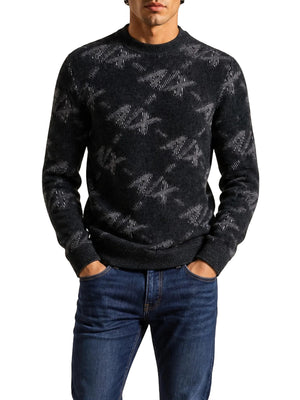 ARMANI EXCHANGE Maglione Armani Exchange Monogramma Nero