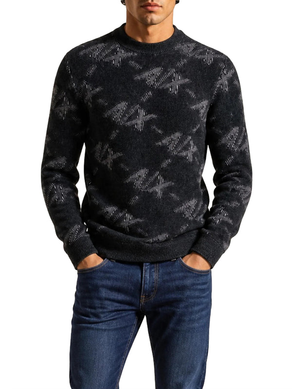 ARMANI EXCHANGE Maglione Armani Exchange Monogramma Nero