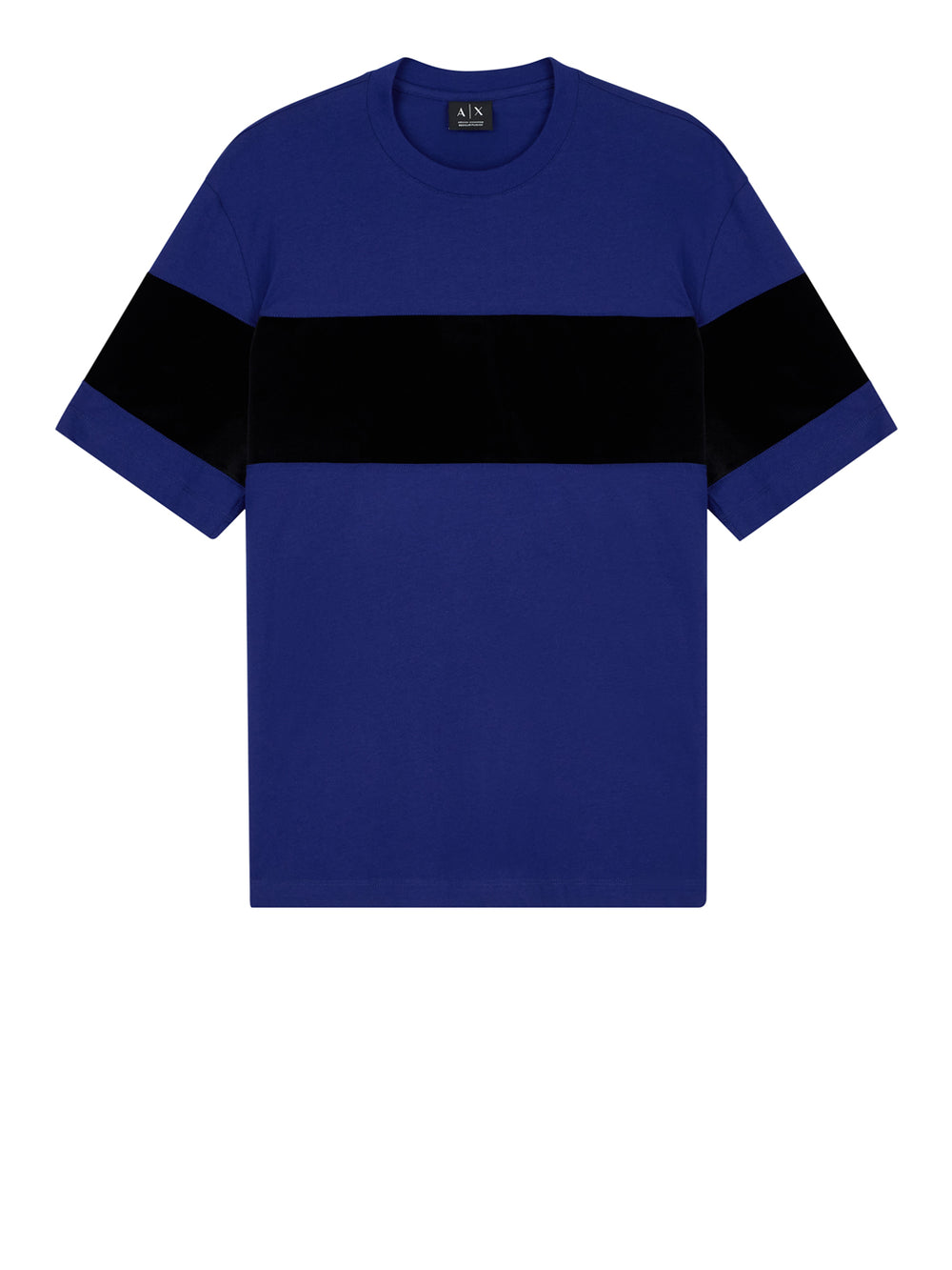 ARMANI EXCHANGE T-Shirt Armani Exchange Up For Party In Jersey Con Banda Orizzontale - Blu