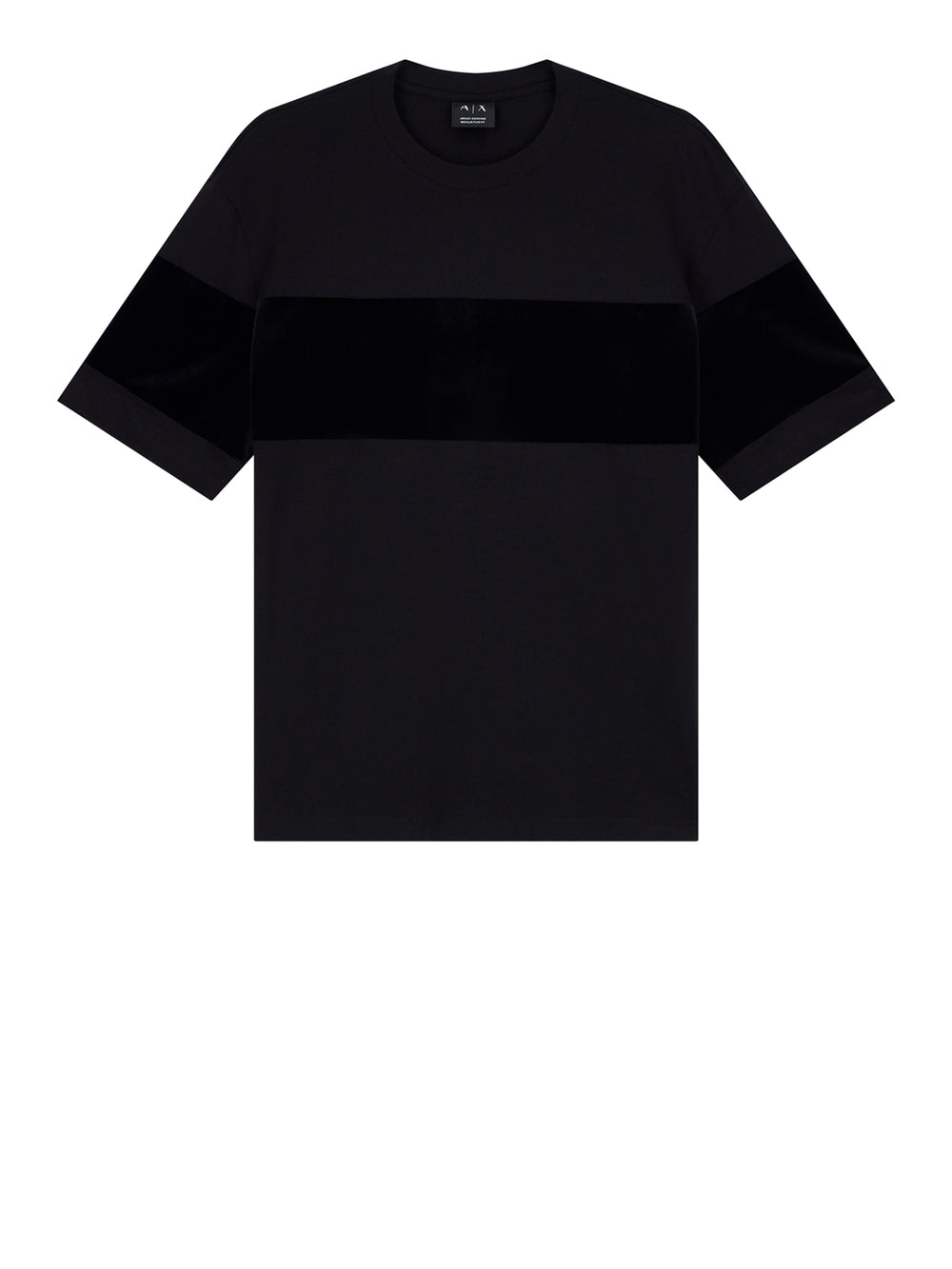 ARMANI EXCHANGE T-Shirt Armani Exchange Up For Party In Jersey Con Banda Orizzontale - Nero