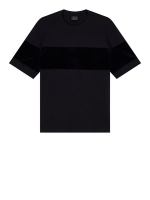 ARMANI EXCHANGE T-Shirt Armani Exchange Up For Party In Jersey Con Banda Orizzontale - Nero