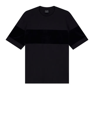 ARMANI EXCHANGE T-Shirt Armani Exchange Up For Party In Jersey Con Banda Orizzontale - Nero