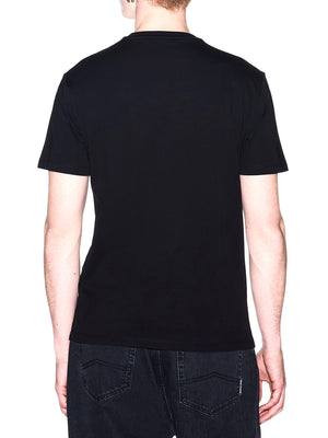 ARMANI EXCHANGE T-shirt Armani Exchange Slim Fit In Jersey Di Cotone Con Stampa Logo - Nero