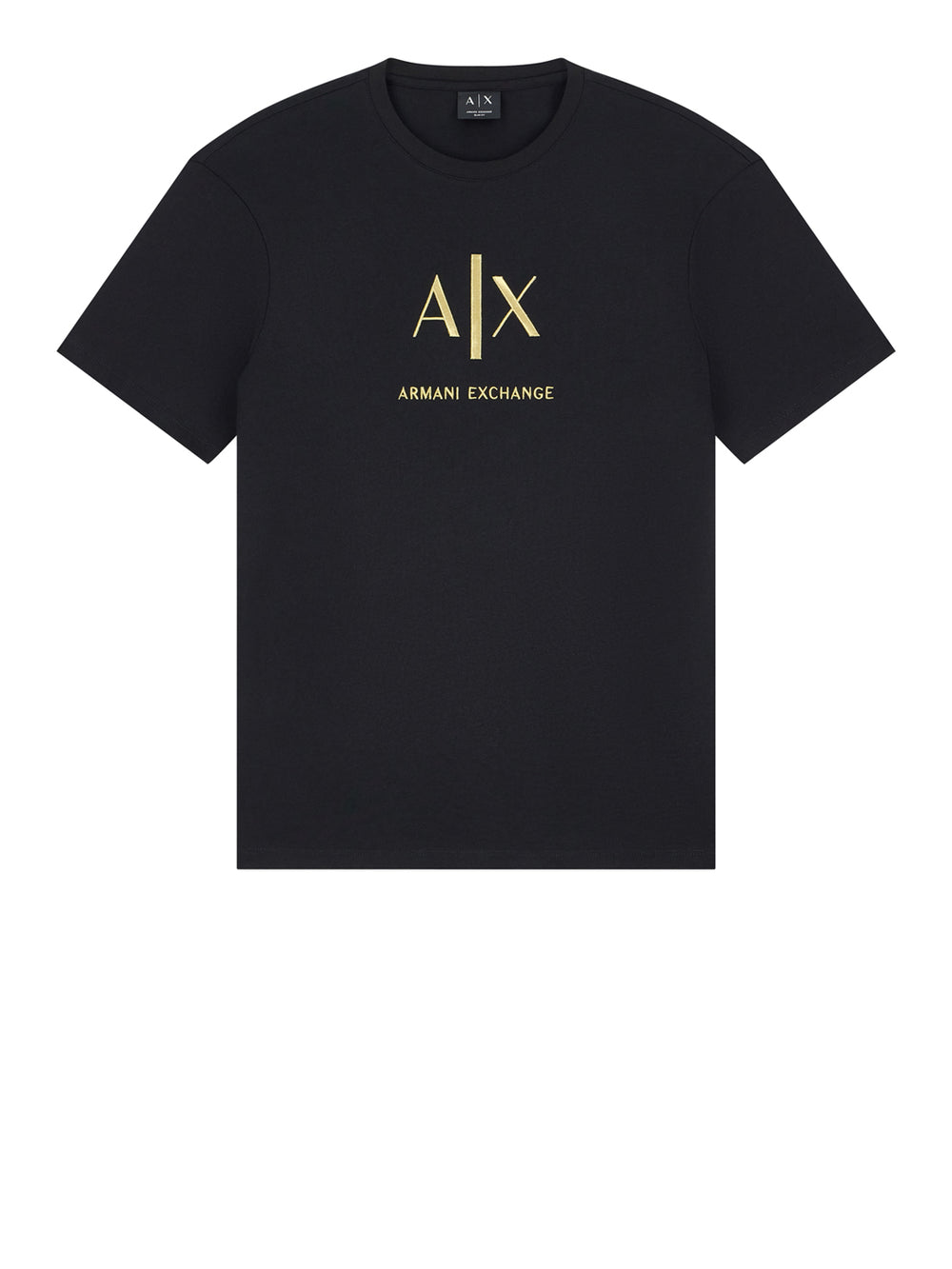 ARMANI EXCHANGE T-shirt Armani Exchange slim Black and Gold in cotone con logo - Nero
