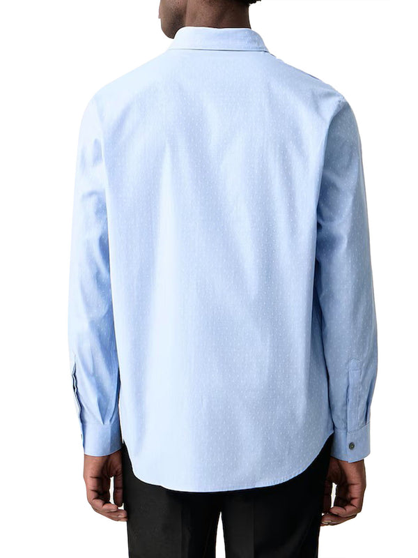 ARMANI EXCHANGE Camicia Regular Fit In Cotone Jacquard Armani Exchange - Light Blue