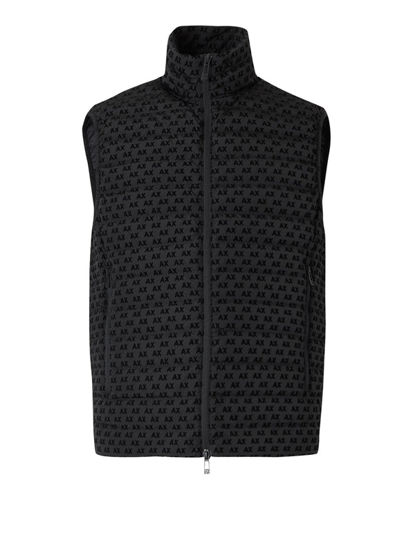ARMANI EXCHANGE Smanicato Armani Exchange In Piumino Logo Monogramma Nero