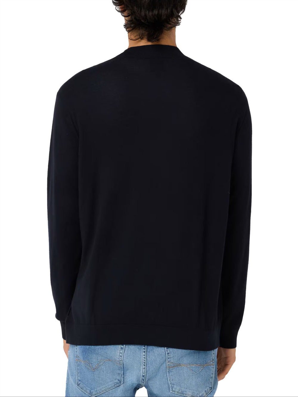 ARMANI EXCHANGE Cardigan Con Bottoni In Misto Lana Armani Exchange - Blu