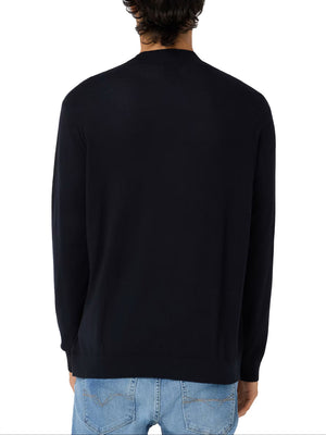 ARMANI EXCHANGE Cardigan Con Bottoni In Misto Lana Armani Exchange - Blu