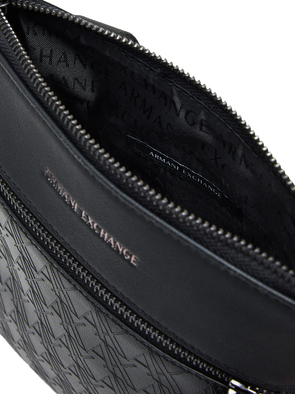 ARMANI EXCHANGE Borsa A Tracolla Armani Exchange Logo Frontale - Nero