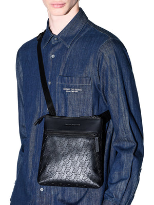 ARMANI EXCHANGE Borsa A Tracolla Armani Exchange Logo Frontale - Nero