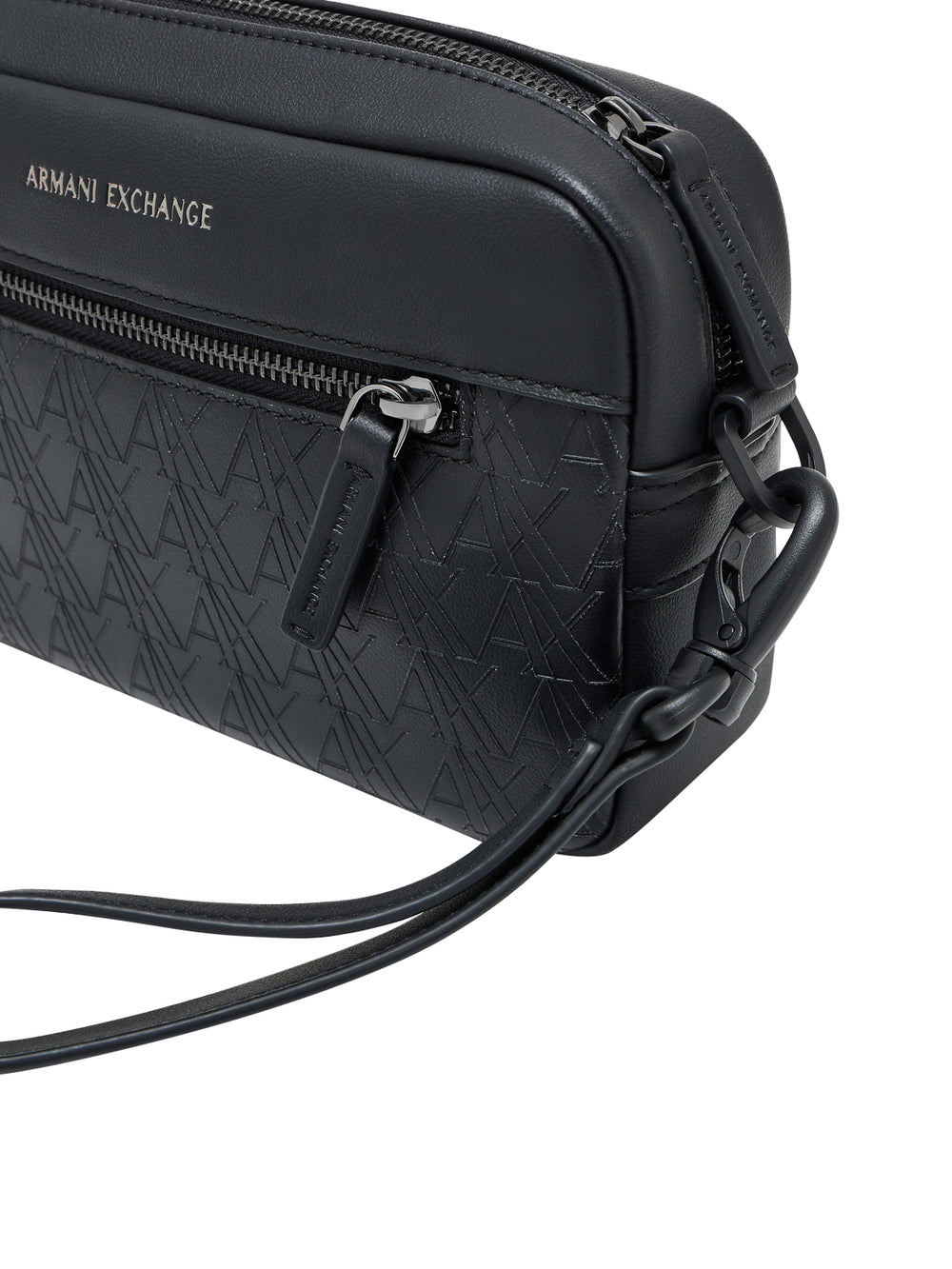 ARMANI EXCHANGE Beauty case Armani Exchange effetto pelle con logo in rilievo Nero