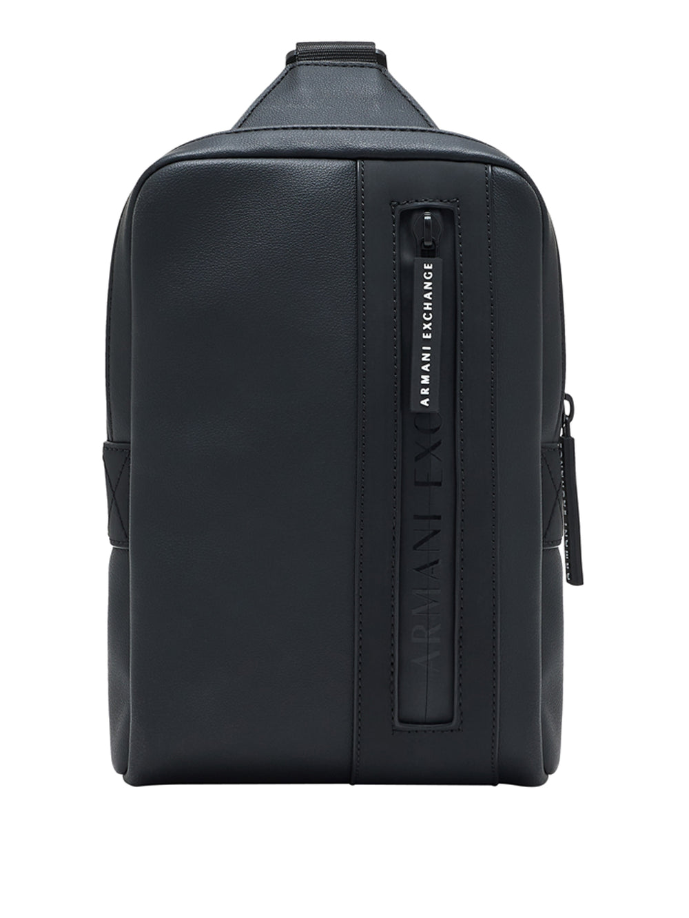 ARMANI EXCHANGE Zaino Armani Exchange In Tessuto Spalmato Con Logo E Tasca Zip - Nero