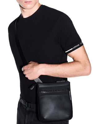 ARMANI EXCHANGE Borsa A Tracolla Armani Exchange Logo Frontale Nero
