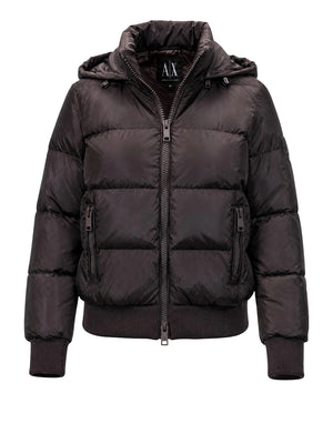ARMANI EXCHANGE Piumino Armani Exchange In Tinta Unita - Marrone