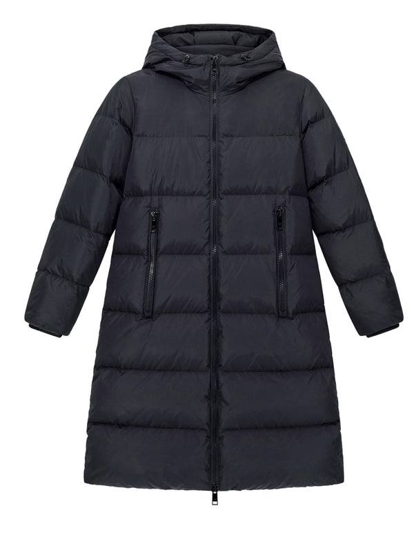 ARMANI EXCHANGE Piumino Armani Exchange Lungo Trapuntato Con Cappuccio E Chiusura Zip Icon - Nero