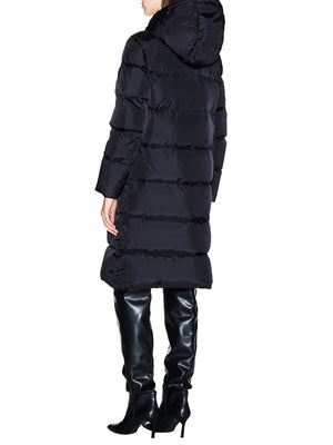 ARMANI EXCHANGE Piumino Armani Exchange Lungo Trapuntato Con Cappuccio E Chiusura Zip Icon - Nero