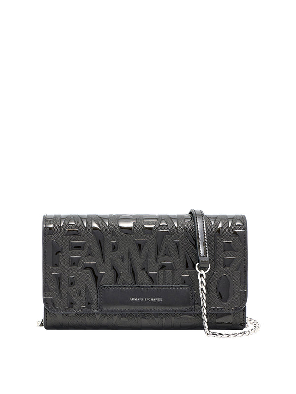 ARMANI EXCHANGE Portafoglio Armani Exchange Con Catena E Logo In Rilievo Nero