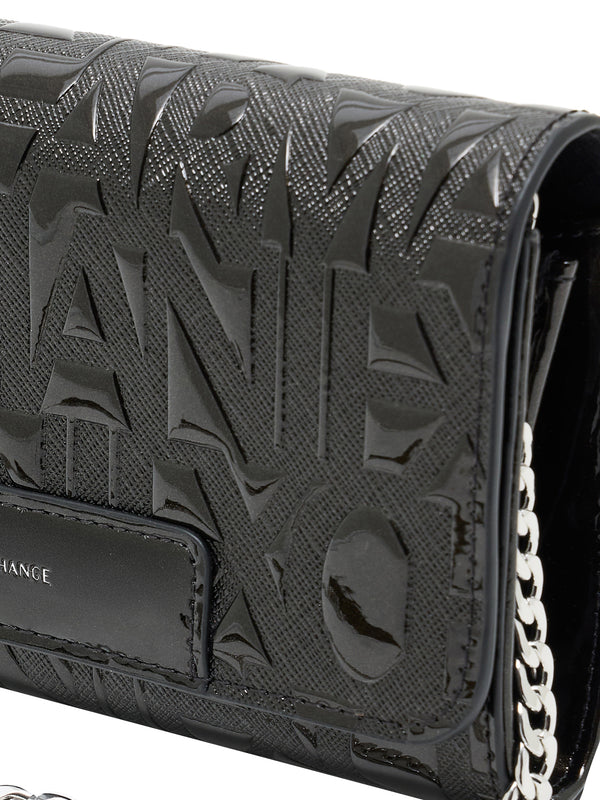 ARMANI EXCHANGE Portafoglio Armani Exchange Con Catena E Logo In Rilievo Nero