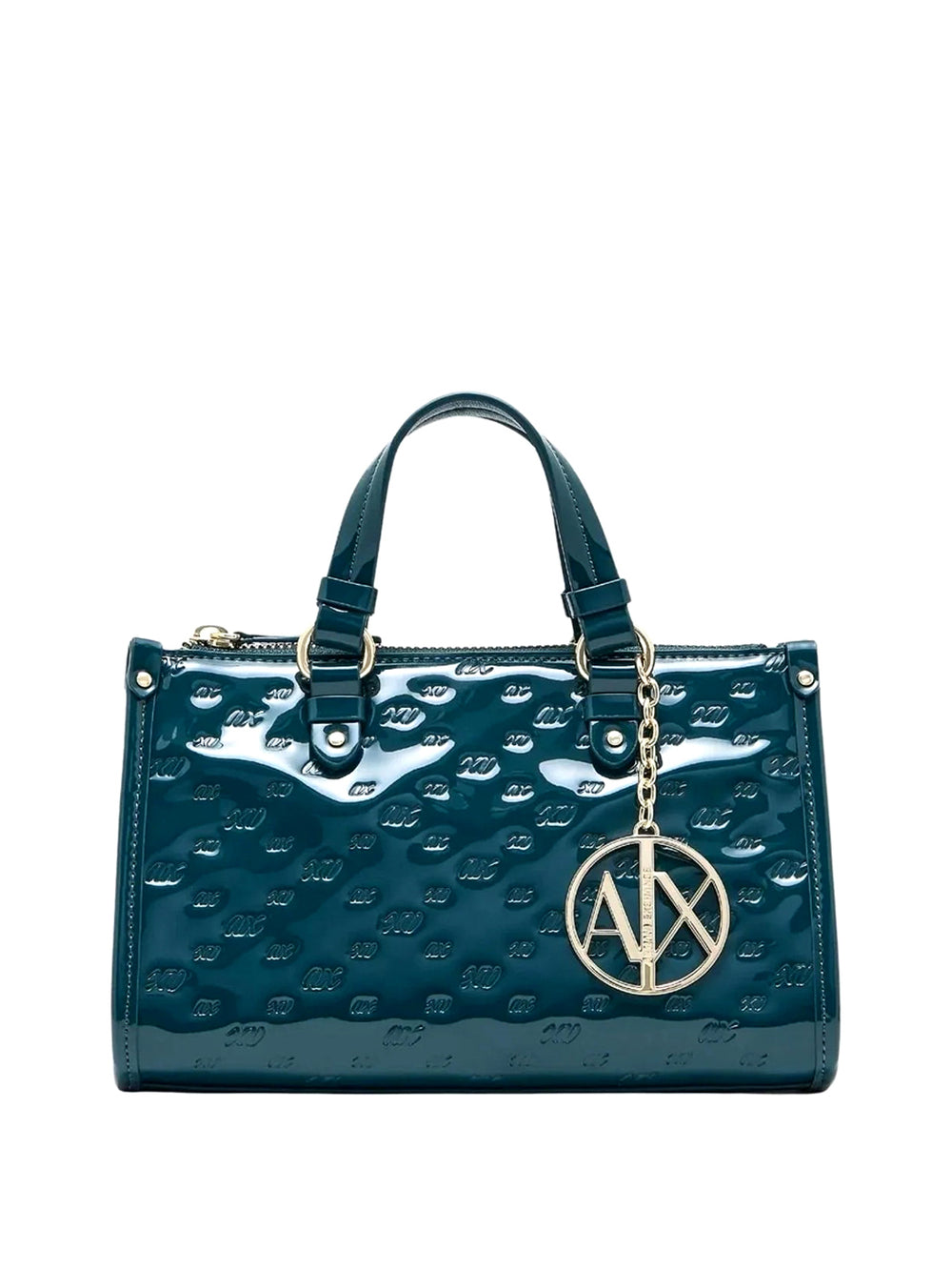 ARMANI EXCHANGE Borsa Lucida Con Motivo In Rilievo E Tracolla Removibile Armani Exchange - Mystery