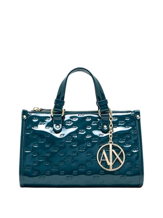 ARMANI EXCHANGE Borsa Lucida Con Motivo In Rilievo E Tracolla Removibile Armani Exchange - Mystery