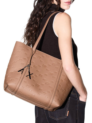 ARMANI EXCHANGE Borsa Shopper Armani Exchange Charm Logo Marrone