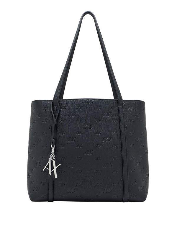 ARMANI EXCHANGE Borsa Shopper Armani Exchange Charm Logo Nero