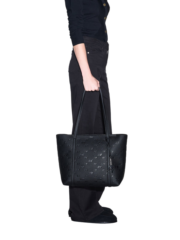 ARMANI EXCHANGE Borsa Shopper Armani Exchange Charm Logo Nero
