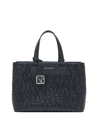 ARMANI EXCHANGE Borsa Shopper Armani Exchange Logo Frontale Nero