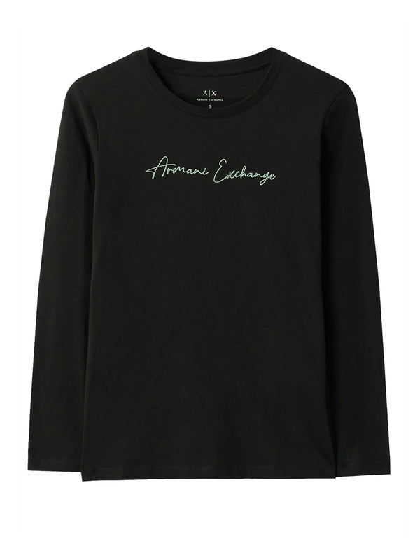 ARMANI EXCHANGE T-Shirt Armani Exchange Logo Frontale - Nero