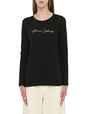 ARMANI EXCHANGE T-Shirt Armani Exchange Logo Frontale - Nero