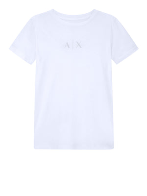 ARMANI EXCHANGE T-Shirt Armani Exchange Logo Frontale Bianco