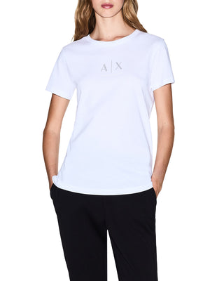 ARMANI EXCHANGE T-Shirt Armani Exchange Logo Frontale Bianco