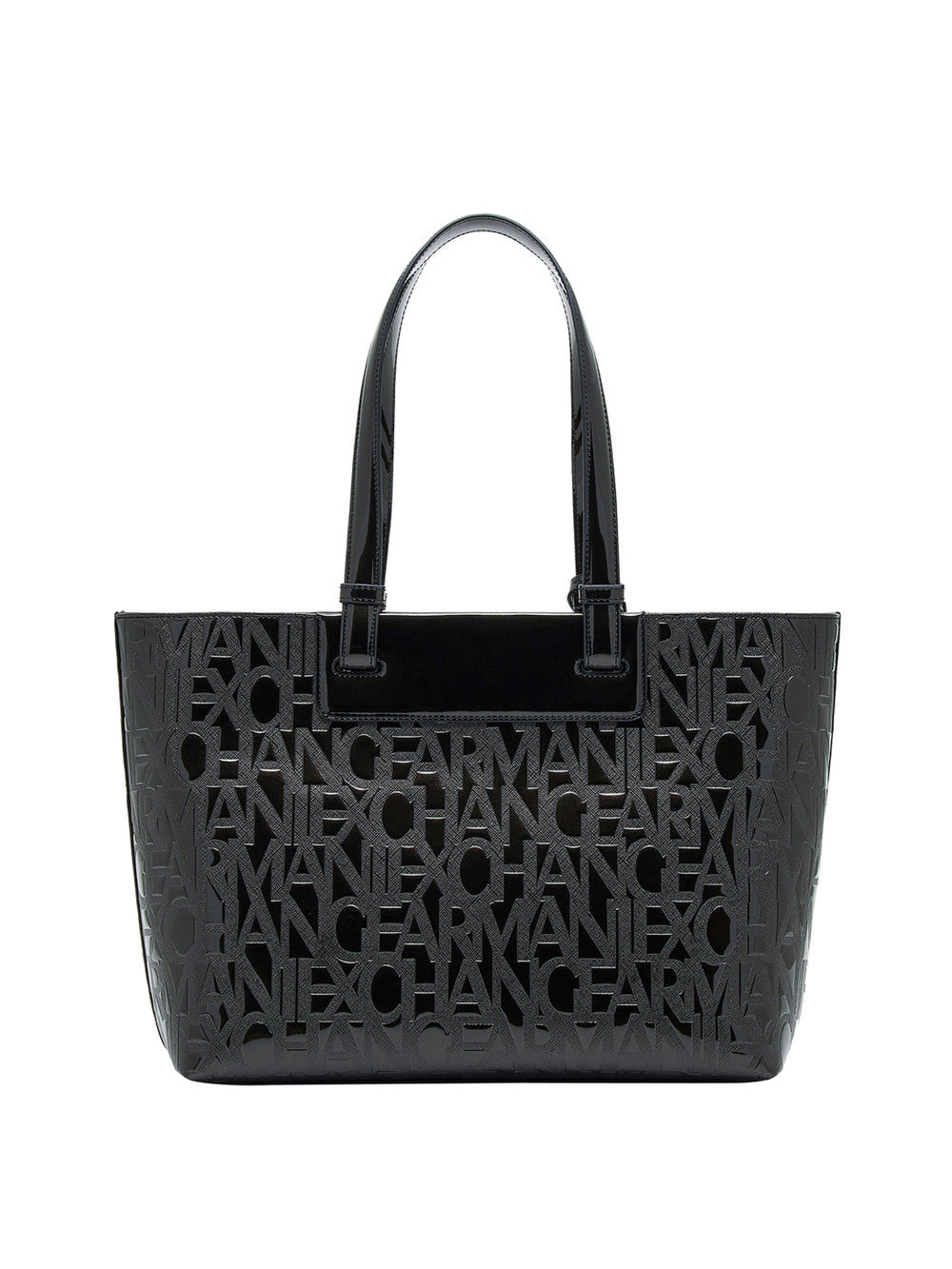 ARMANI EXCHANGE Borsa Shopper Armani Exchange Logo Frontale Nero